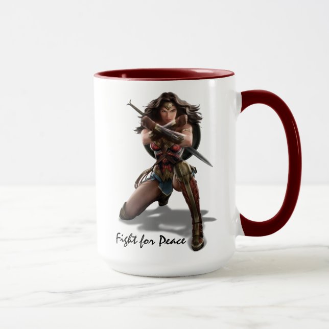Wonder Woman Blockierung mit Armbändern Tasse (Rechts)