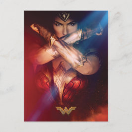 Wonder Woman Blocking With Bracelets Postkarte
