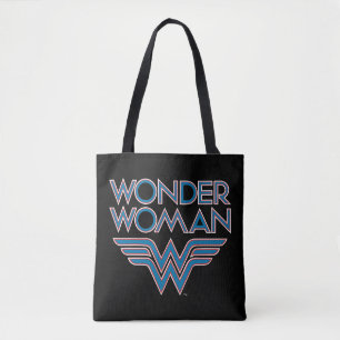 Wonder Woman Blue und Red Retro Logo