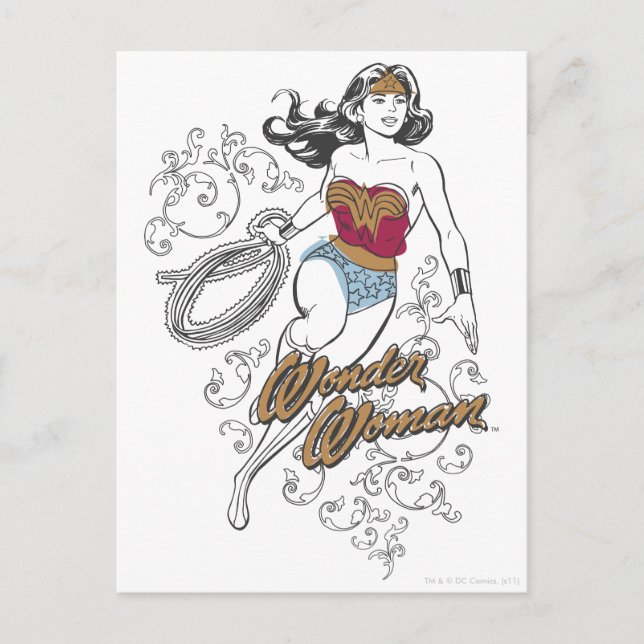 Wonder Woman Blüh Postkarte (Vorderseite)