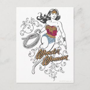 Wonder Woman Blüh Postkarte