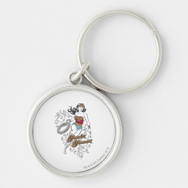 Wonder Woman Blüh Schlüsselanhänger (Vorne)