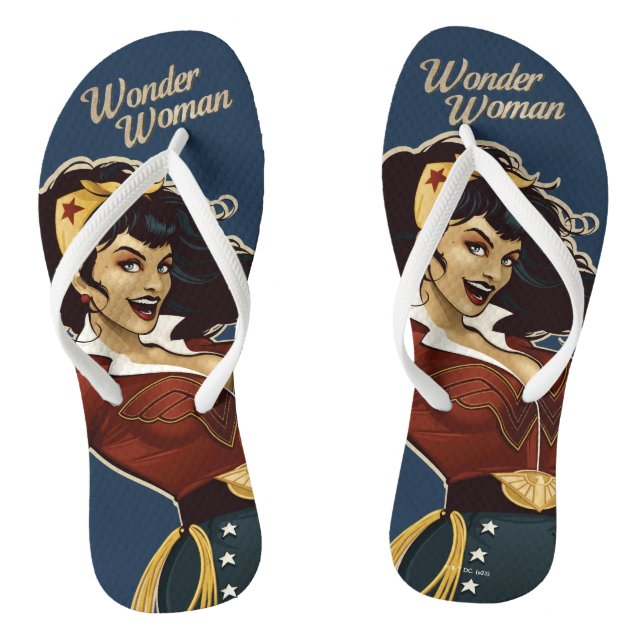 Wonder Woman Bombshell Flip Flops (Fußbett)