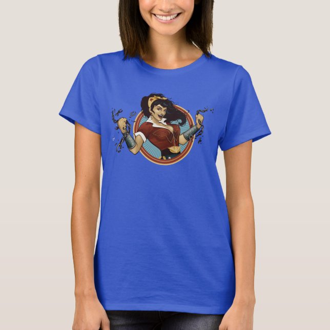 Wonder Woman Bombshell Name Graphic T-Shirt (Vorderseite)