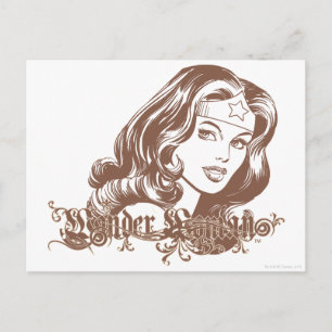 Wonder Woman Brown Postkarte