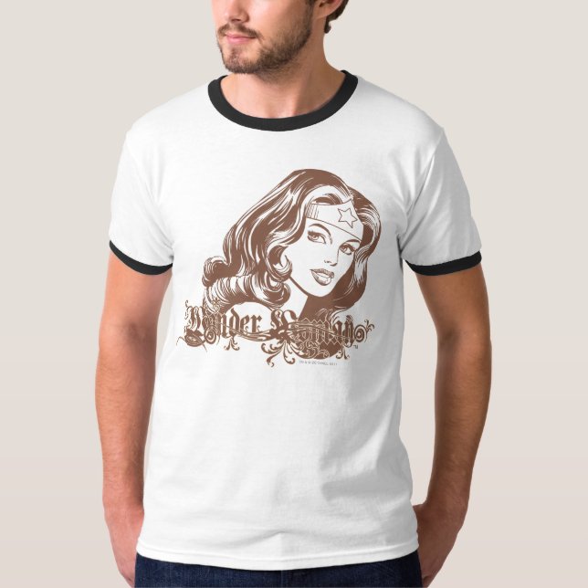 Wonder Woman Brown T-Shirt (Vorderseite)