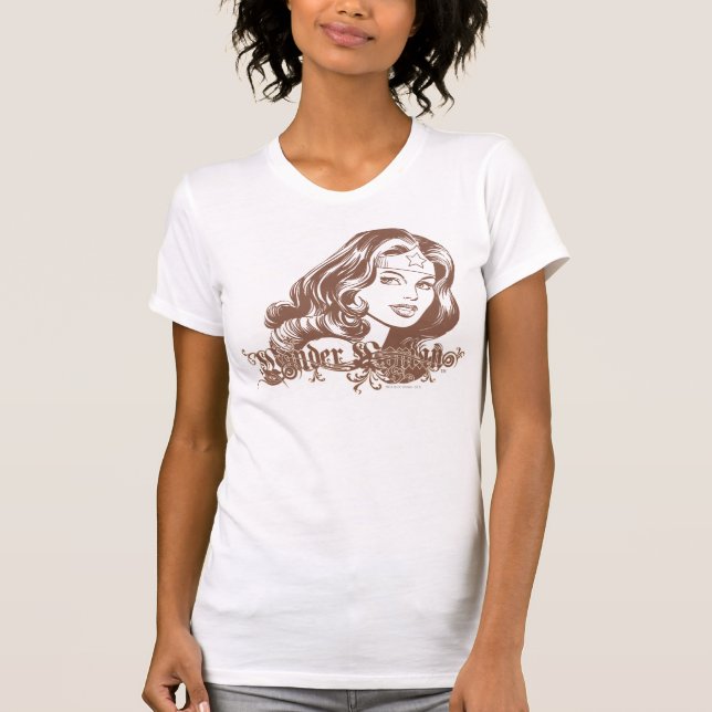 Wonder Woman Brown T-Shirt (Vorderseite)