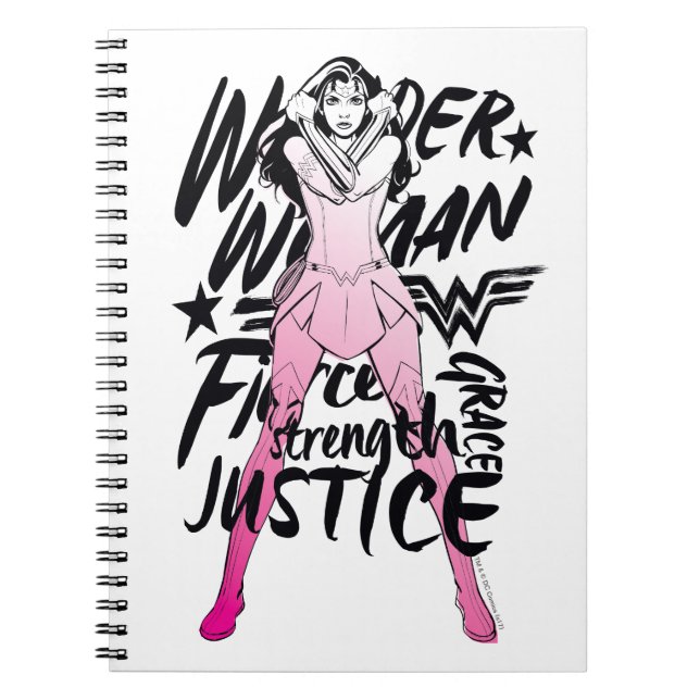 Wonder Woman Brush Typografy Art Notizblock (Vorderseite)