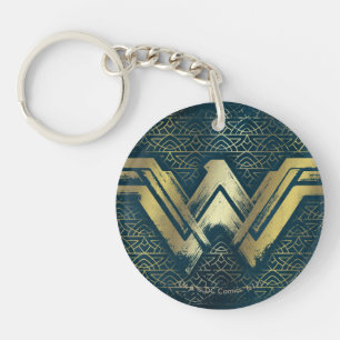 Wonder Woman Brushed Gold Symbol Schlüsselanhänger