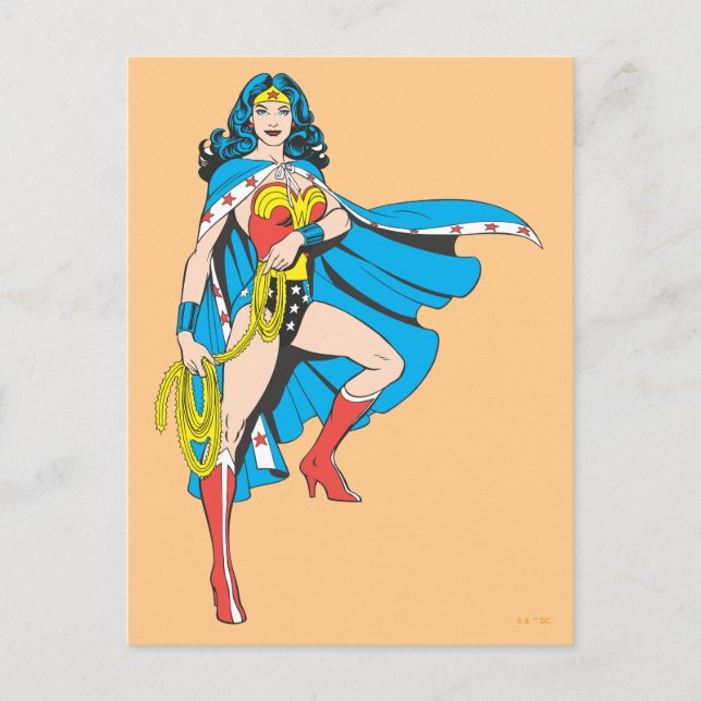 Wonder Woman Cape Postkarte (Vorderseite)