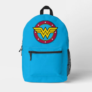 Wonder Woman Circle & Stars Logo Bedruckter Rucksack