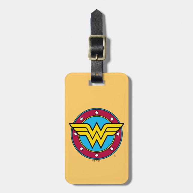 Wonder Woman | Circle & Stars Logo Gepäckanhänger (Vorderseite vertikal)