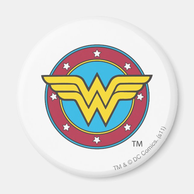 Wonder Woman | Circle & Stars Logo Magnet (Vorne)