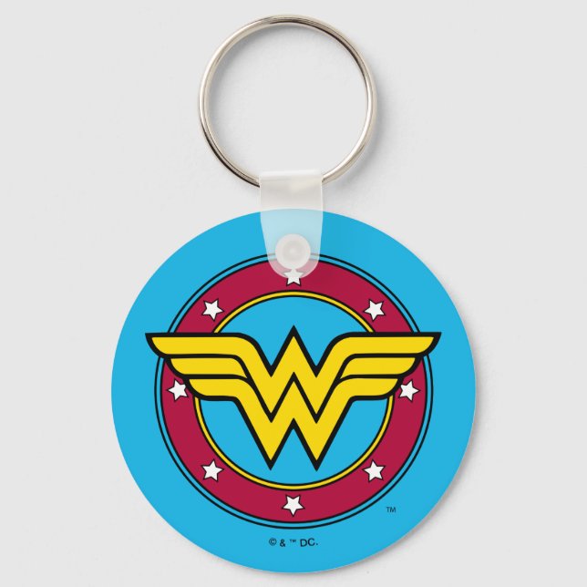 Wonder Woman | Circle & Stars Logo Schlüsselanhänger (Vorderseite)