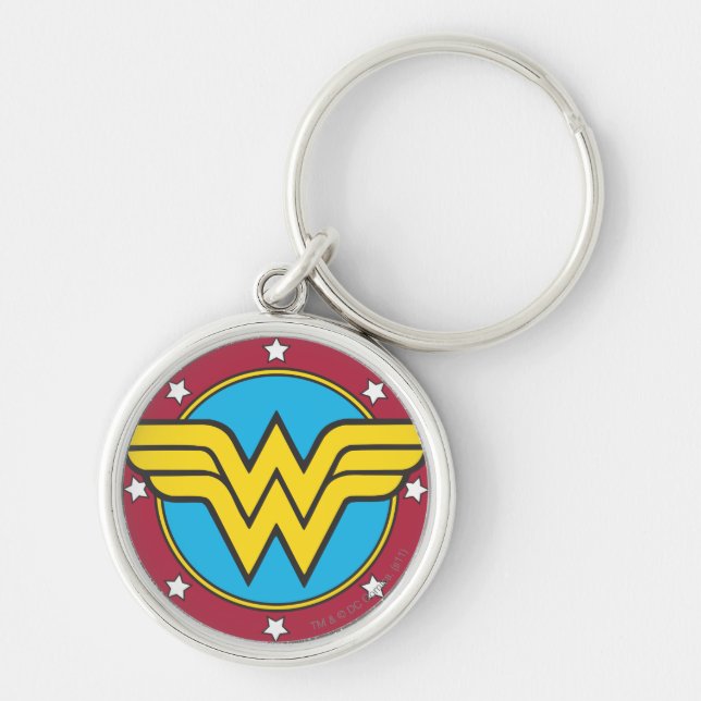 Wonder Woman | Circle & Stars Logo Schlüsselanhänger (Vorne)