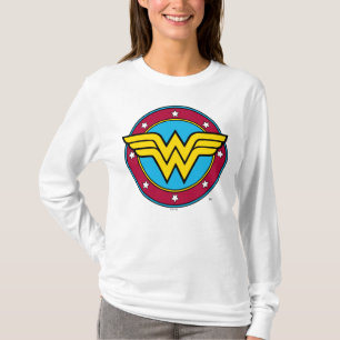Wonder Woman   Circle & Stars Logo T-Shirt
