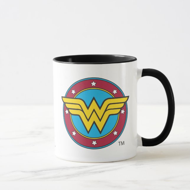 Wonder Woman | Circle & Stars Logo Tasse (Rechts)