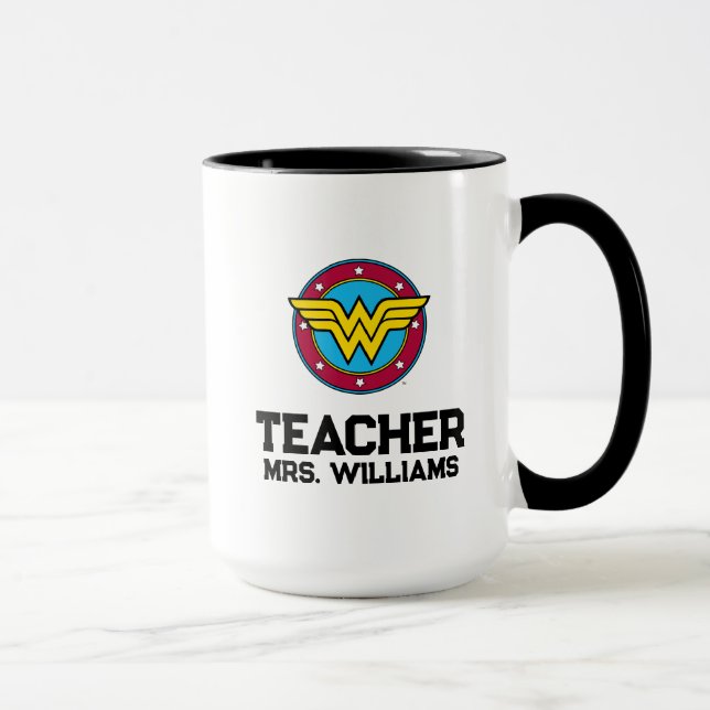Wonder Woman | Circle & Stars Logo Tasse (Rechts)