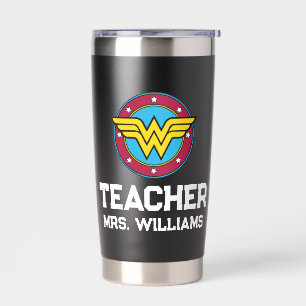 Wonder Woman Circle & Stars Logo Thermobecher
