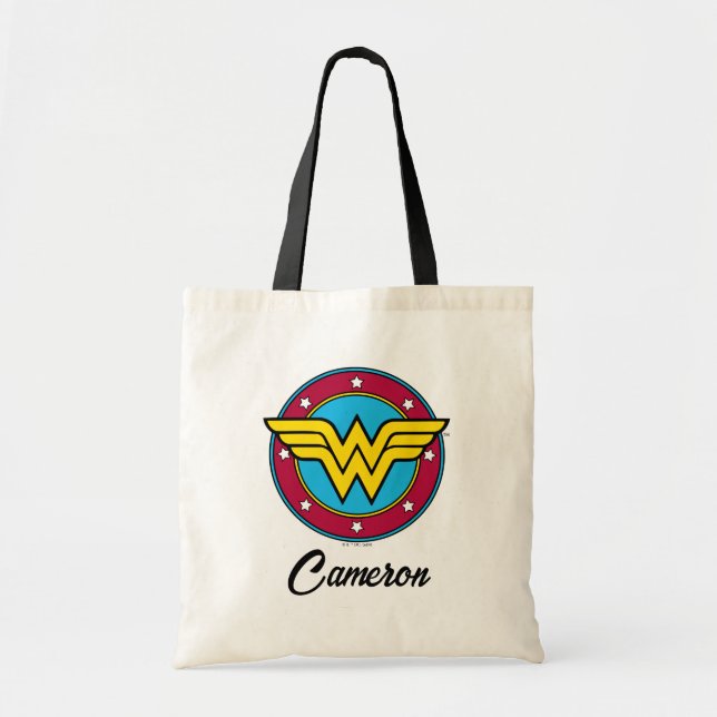 Wonder Woman | Circle & Stars Logo Tragetasche (Vorne)