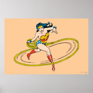 Wonder Woman Circled with Lasso Poster