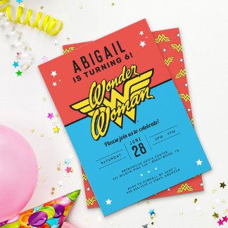 Wonder Woman Classic Logo Geburtstag Einladung