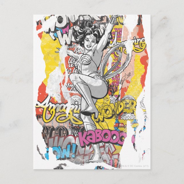 Wonder Woman Collage 1 Postkarte (Vorderseite)