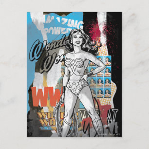 Wonder Woman Collage 2 Postkarte