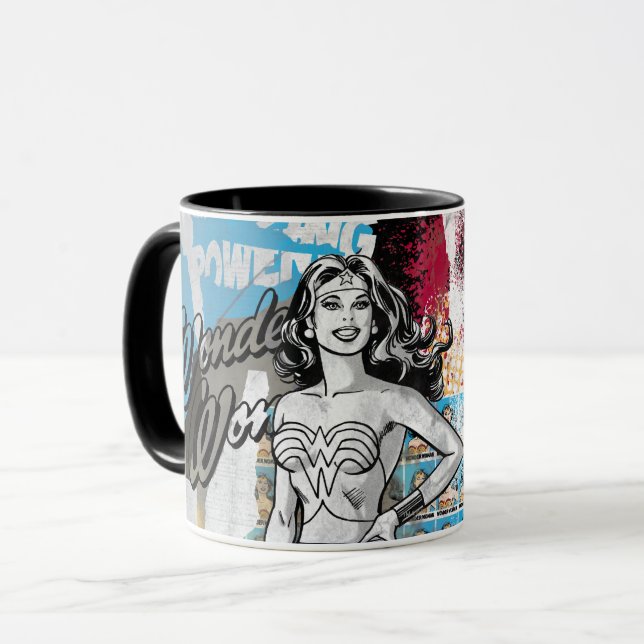 Wonder Woman Collage 2 Tasse (Vorderseite Links)