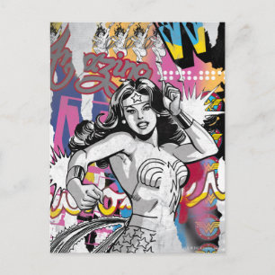 Wonder Woman Collage 3 Postkarte