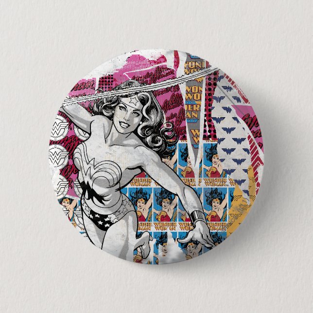 Wonder Woman Collage 5 Button (Vorderseite)