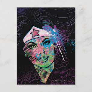 Wonder Woman Colorful Collage Postkarte