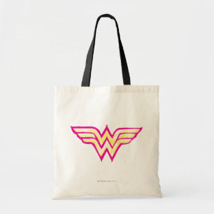 Wonder Woman Colorful Pink and Yellow Logo Tragetasche