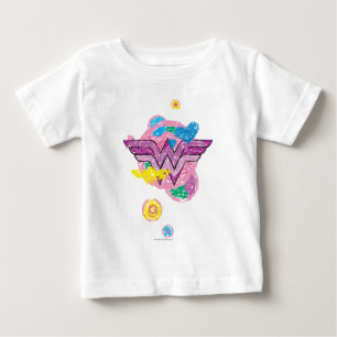 Wonder Woman Colorful Scribbles Baby T-shirt