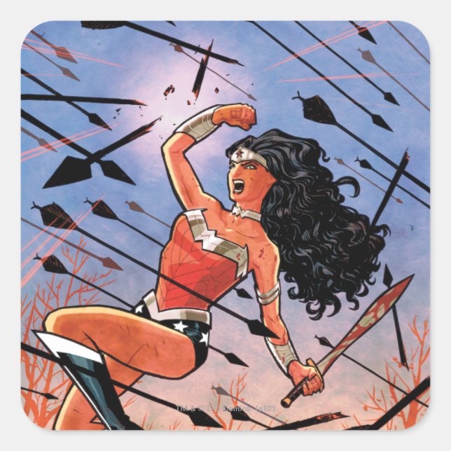 Wonder Woman Cover #1 Quadratischer Aufkleber (Vorderseite)