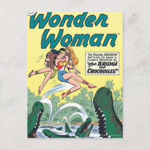 Wonder Woman Crocodiles Postkarte