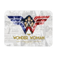 Wonder Woman Crossed Arms in Logo Collage