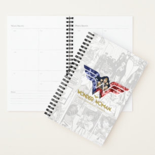 Wonder Woman Crossed Arms in Logo Collage Planer
