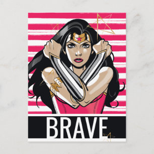 Wonder Woman Defend - Vorlage Postkarte