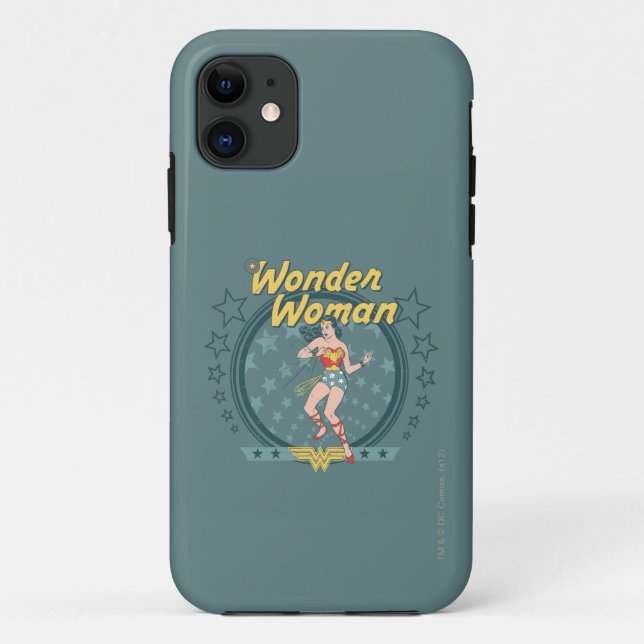 Wonder Woman Distressed Star Design Case-Mate iPhone Hülle (Rückseite)