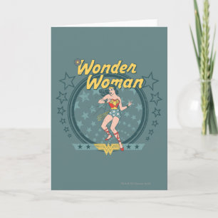 Wonder Woman Distressed Star Design Karte