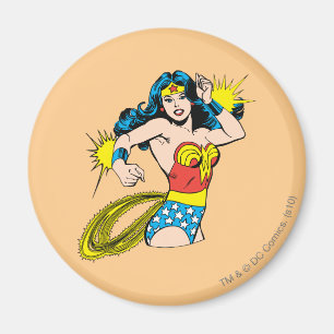 Wonder Woman Drehung mit leuchtenden Wellen Magnet