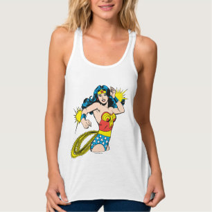 Wonder Woman Drehung mit leuchtenden Wellen Tank Top