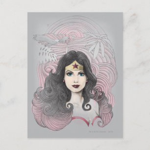 Wonder Woman Eagle and Trees Postkarte
