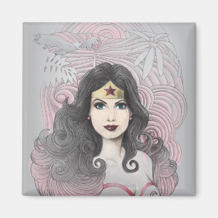 Wonder Woman Eagle und Bäume Magnet