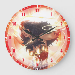 Wonder Woman Encyclopedia Cover Große Wanduhr