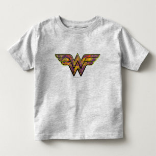 Wonder Woman farbiges Logo Kleinkind T-shirt