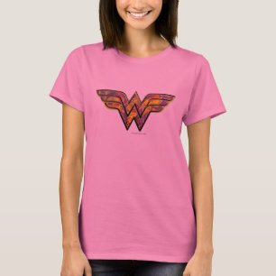 Wonder Woman farbiges Logo T-Shirt