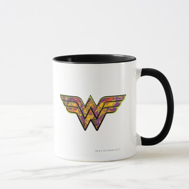 Wonder Woman farbiges Logo Tasse (Rechts)