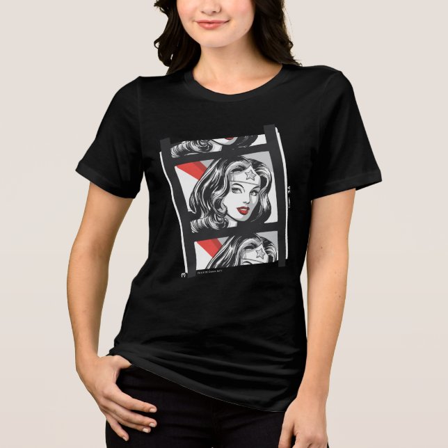 Wonder Woman Film Strip Tri-Blend Shirt (Vorderseite)